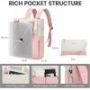 imageLOVEVOOK Backpack Purse for Women Convertible Mini Backpacks Tote for Teen Girls Small College Bookbag for Work School Travel 2pcs set BlackCreamBeigepink