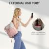 imageLOVEVOOK Backpack Purse for Women Convertible Mini Backpacks Tote for Teen Girls Small College Bookbag for Work School Travel 2pcs set BlackCreamBeigepink
