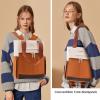 imageLOVEVOOK Backpack Purse for Women Convertible Mini Backpacks Tote for Teen Girls Small College Bookbag for Work School Travel 2pcs set BlackCreamBeigebrown