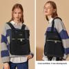 imageLOVEVOOK Backpack Purse for Women Convertible Mini Backpacks Tote for Teen Girls Small College Bookbag for Work School Travel 2pcs set BlackCreamBlack