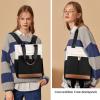imageLOVEVOOK Backpack Purse for Women Convertible Mini Backpacks Tote for Teen Girls Small College Bookbag for Work School Travel 2pcs set BlackCreamBlackcream