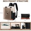 imageLOVEVOOK Backpack Purse for Women Convertible Mini Backpacks Tote for Teen Girls Small College Bookbag for Work School Travel 2pcs set BlackCreamBlackcream