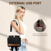 imageLOVEVOOK Backpack Purse for Women Convertible Mini Backpacks Tote for Teen Girls Small College Bookbag for Work School Travel 2pcs set BlackCreamBlackcream