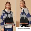 imageLOVEVOOK Backpack Purse for Women Convertible Mini Backpacks Tote for Teen Girls Small College Bookbag for Work School Travel 2pcs set BlackCreamBlackgreybrown