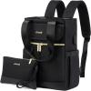 imageLOVEVOOK Backpack Purse for Women Convertible Mini Backpacks Tote for Teen Girls Small College Bookbag for Work School Travel 2pcs set BlackCreamBlack