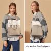 imageLOVEVOOK Backpack Purse for Women Convertible Mini Backpacks Tote for Teen Girls Small College Bookbag for Work School Travel 2pcs set BlackCreamCreamkhaki