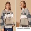 imageLOVEVOOK Backpack Purse for Women Convertible Mini Backpacks Tote for Teen Girls Small College Bookbag for Work School Travel 2pcs set BlackCreamCreamkhaki