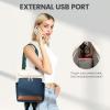 imageLOVEVOOK Backpack Purse for Women Convertible Mini Backpacks Tote for Teen Girls Small College Bookbag for Work School Travel 2pcs set BlackCreamCreamblue