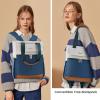 imageLOVEVOOK Backpack Purse for Women Convertible Mini Backpacks Tote for Teen Girls Small College Bookbag for Work School Travel 2pcs set BlackCreamCreamblue