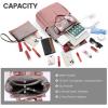 imageLOVEVOOK Backpack Purse for Women Convertible Mini Backpacks Tote for Teen Girls Small College Bookbag for Work School Travel 2pcs set BlackCreamPinkgrey