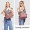 imageLOVEVOOK Backpack Purse for Women Convertible Mini Backpacks Tote for Teen Girls Small College Bookbag for Work School Travel 2pcs set BlackCreamPinkgrey
