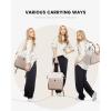 imageLOVEVOOK Laptop Backpack for Women 156 Inch Work Laptop Bag with USB Port Fashion Teacher Nurse Backpack Purse Waterproof Travel Computer Backpack with Organizer Bag 2PCS BeigeKhakiBeige  Khaki