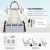 imageLOVEVOOK Laptop Backpack for Women 156 Inch Work Laptop Bag with USB Port Fashion Teacher Nurse Backpack Purse Waterproof Travel Computer Backpack with Organizer Bag 2PCS BeigeKhakiBeige  Black  B