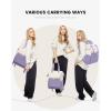 imageLOVEVOOK Laptop Backpack for Women 156 Inch Work Laptop Bag with USB Port Fashion Teacher Nurse Backpack Purse Waterproof Travel Computer Backpack with Organizer Bag 2PCS BeigeKhakiBeige  Light Purple