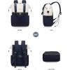 imageLOVEVOOK Laptop Backpack for Women 156 Inch Work Laptop Bag with USB Port Fashion Teacher Nurse Backpack Purse Waterproof Travel Computer Backpack with Organizer Bag 2PCS BeigeKhakiBeige  Blue