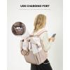 imageLOVEVOOK Laptop Backpack for Women 156 Inch Work Laptop Bag with USB Port Fashion Teacher Nurse Backpack Purse Waterproof Travel Computer Backpack with Organizer Bag 2PCS BeigeKhakiBeige  Khaki