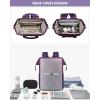 imageLOVEVOOK Laptop Backpack for Women 156 Inch Work Laptop Bag with USB Port Fashion Teacher Nurse Backpack Purse Waterproof Travel Computer Backpack with Organizer Bag 2PCS BeigeKhakiBlue  Purple