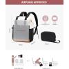 imageLOVEVOOK Laptop Backpack for Women 156 Inch Work Laptop Bag with USB Port Fashion Teacher Nurse Backpack Purse Waterproof Travel Computer Backpack with Organizer Bag 2PCS BeigeKhakiBeige  Black
