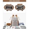 imageLOVEVOOK Laptop Backpack for Women 156 Inch Work Laptop Bag with USB Port Fashion Teacher Nurse Backpack Purse Waterproof Travel Computer Backpack with Organizer Bag 2PCS BeigeKhakiBeige  Brown