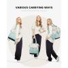 imageLOVEVOOK Laptop Backpack for Women 156 Inch Work Laptop Bag with USB Port Fashion Teacher Nurse Backpack Purse Waterproof Travel Computer Backpack with Organizer Bag 2PCS BeigeKhakiBeige  Mint Green