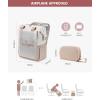 imageLOVEVOOK Laptop Backpack for Women 156 Inch Work Laptop Bag with USB Port Fashion Teacher Nurse Backpack Purse Waterproof Travel Computer Backpack with Organizer Bag 2PCS BeigeKhakiBeige  Khaki