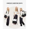 imageLOVEVOOK Laptop Backpack for Women 156 Inch Work Laptop Bag with USB Port Fashion Teacher Nurse Backpack Purse Waterproof Travel Computer Backpack with Organizer Bag 2PCS BeigeKhakiBeige  Black
