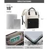 imageLOVEVOOK Laptop Backpack for Women 156 Inch Work Laptop Bag with USB Port Fashion Teacher Nurse Backpack Purse Waterproof Travel Computer Backpack with Organizer Bag 2PCS BeigeKhakiBeige  Black  B