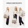 imageLOVEVOOK Laptop Backpack for Women 156 Inch Work Laptop Bag with USB Port Fashion Teacher Nurse Backpack Purse Waterproof Travel Computer Backpack with Organizer Bag 2PCS BeigeKhakiBeige  Khaki
