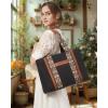imageLOVEVOOK Canvas Purses for Women Crossbody Bags with Top Handle Boho Aztec Tote Handbag Shoulder Bag Satchel for Gift
