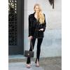 imageLOVEVOOK Crossbody Bags for Women Leather Quilted Shoulder Bag with Chain Strap Trendy Clutch Satchel Ladies Evening BagBlack