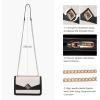 imageLOVEVOOK Crossbody Bags for Women Leather Quilted Shoulder Bag with Chain Strap Trendy Clutch Satchel Ladies Evening BagBlackwhite