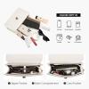 imageLOVEVOOK Crossbody Bags for Women Leather Quilted Shoulder Bag with Chain Strap Trendy Clutch Satchel Ladies Evening BagCream White