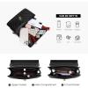 imageLOVEVOOK Crossbody Bags for Women Leather Quilted Shoulder Bag with Chain Strap Trendy Clutch Satchel Ladies Evening BagType VBlack
