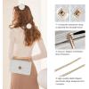 imageLOVEVOOK Crossbody Bags for Women Leather Quilted Shoulder Bag with Chain Strap Trendy Clutch Satchel Ladies Evening BagWhiteTypeb