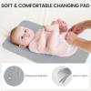 imageLOVEVOOK Diaper Bag Backpack Baby Bag with Changing Station Large Diaper Backpack for Moms Dads Waterproof Leather Accents Baby Boy and Girl Bag for Travel Baby Essentials PinkBeigeGreybeige
