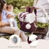 imageLOVEVOOK Diaper Bag BackpackDiaper Bag Tote with Insulated PocketsBaby Bag for Girl Boy with Changing PadLarge Baby Diaper Bag with Pacifier CaseAntiTheft Travel Backpack for WomenRedwhite
