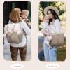 imageLOVEVOOK Diaper Bag BackpackDiaper Bag Tote with Insulated PocketsBaby Bag for Girl Boy with Changing PadLarge Baby Diaper Bag with Pacifier CaseAntiTheft Travel Backpack for WomenCoffeebeige