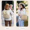 imageLOVEVOOK Diaper Bag BackpackDiaper Bag Tote with Insulated PocketsBaby Bag for Girl Boy with Changing PadLarge Baby Diaper Bag with Pacifier CaseAntiTheft Travel Backpack for WomenNude Pink and White