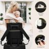 imageLOVEVOOK Diaper Bag BackpackDiaper Bag Tote with Insulated PocketsBaby Bag for Girl Boy with Changing PadLarge Baby Diaper Bag with Pacifier CaseAntiTheft Travel Backpack for WomenDark Green and Black