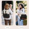 imageLOVEVOOK Diaper Bag BackpackDiaper Bag Tote with Insulated PocketsBaby Bag for Girl Boy with Changing PadLarge Baby Diaper Bag with Pacifier CaseAntiTheft Travel Backpack for WomenBlackwhitebrown