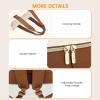 imageLOVEVOOK Diaper Bag BackpackDiaper Bag Tote with Insulated PocketsBaby Bag for Girl Boy with Changing PadLarge Baby Diaper Bag with Pacifier CaseAntiTheft Travel Backpack for WomenBrown and White