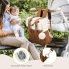 imageLOVEVOOK Diaper Bag BackpackDiaper Bag Tote with Insulated PocketsBaby Bag for Girl Boy with Changing PadLarge Baby Diaper Bag with Pacifier CaseAntiTheft Travel Backpack for WomenBrown and White