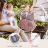 imageLOVEVOOK Diaper Bag BackpackDiaper Bag Tote with Insulated PocketsBaby Bag for Girl Boy with Changing PadLarge Baby Diaper Bag with Pacifier CaseAntiTheft Travel Backpack for WomenPinkgray