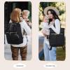 imageLOVEVOOK Diaper Bag BackpackDiaper Bag Tote with Insulated PocketsBaby Bag for Girl Boy with Changing PadLarge Baby Diaper Bag with Pacifier CaseAntiTheft Travel Backpack for WomenBlack