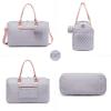 imageLOVEVOOK Diaper Bag Tote with Pacifier Case and Changing Pad Large Capacity Mommy Bag for Hospital and Weekender Travel Functional Baby Bag Newborn Baby Essential PinkGraypink Strap