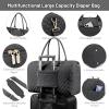 imageLOVEVOOK Diaper Bag Tote with Pacifier Case and Changing Pad Large Capacity Mommy Bag for Hospital and Weekender Travel Functional Baby Bag Newborn Baby Essential PinkBlack