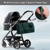 imageLOVEVOOK Diaper Bag Tote with Pacifier Case and Changing Pad Large Capacity Mommy Bag for Hospital and Weekender Travel Functional Baby Bag Newborn Baby Essential PinkDark Green