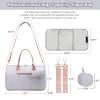 imageLOVEVOOK Diaper Bag Tote with Pacifier Case and Changing Pad Large Capacity Mommy Bag for Hospital and Weekender Travel Functional Baby Bag Newborn Baby Essential PinkGraypink Strap