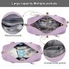 imageLOVEVOOK Diaper Bag Tote with Pacifier Case and Changing Pad Large Capacity Mommy Bag for Hospital and Weekender Travel Functional Baby Bag Newborn Baby Essential PinkLight Purple