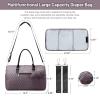 imageLOVEVOOK Diaper Bag Tote with Pacifier Case and Changing Pad Large Capacity Mommy Bag for Hospital and Weekender Travel Functional Baby Bag Newborn Baby Essential PinkPurple Gray
